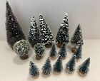 Dept 56 Accessories Lot Of 15 Trees 2-5.5” Good Used Cond, Snow Flecked