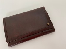 ASSIMA Vintage Börse Brieftasche Portemonnaie Leder Burgunder