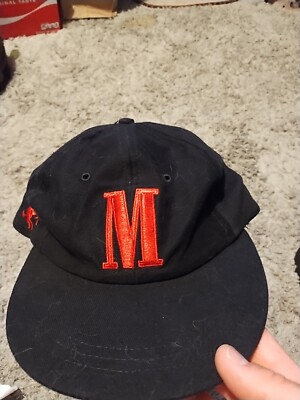 Vintage Marlboro Embroidered Bronco Black Strap Back Hat