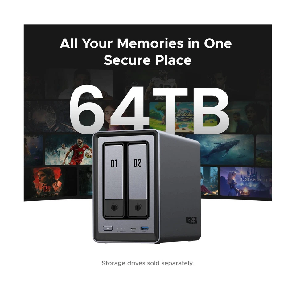 UGreen NASync DXP2800 2-Bay NAS Enclosure - Image 2 of 4