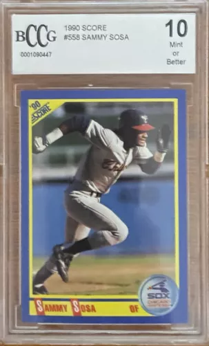 1990 Score - #558 Sammy Sosa (RC) *WRONG DOB ERROR**NM!!