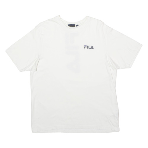 FILA Mens T-Shirt White Crew Neck XL