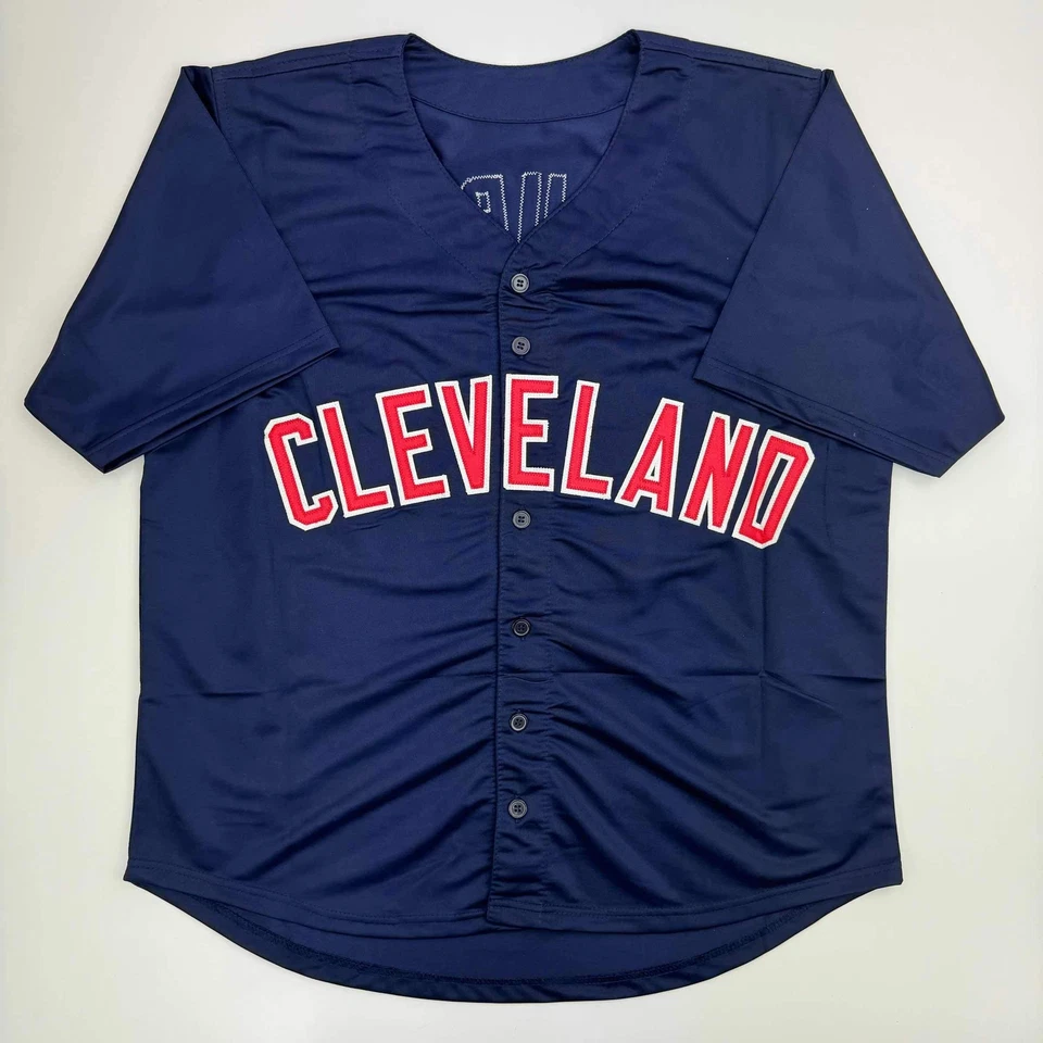 Autographed/Signed Corey Kluber Cleveland Blue Baseball Jersey Beckett BAS COA - Image 4 of 4