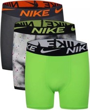 Nike Boy's Dri-Fit Boxers 3-Pack - S, Black/Green Strike, 1682 A3 C276T