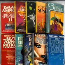 Vintage Science Fiction Paperback Lot Of 10 Daw, Del Rey, Tor, More