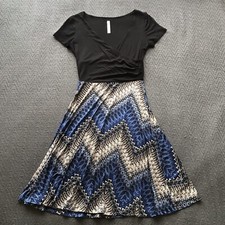 NWOT Gilli Faux Wrap Dress Fit & Flare Festival Bohemian Summer Kaleidoscope