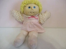 Doll-Original Cabbage Patch- M.N. Thomas-1984-Yarn Yellow Hair-Blue Eyes-16"