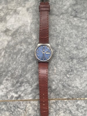 Seiko 5 Automatic Blue Dial Vintage Japan Men's Wrist Watch