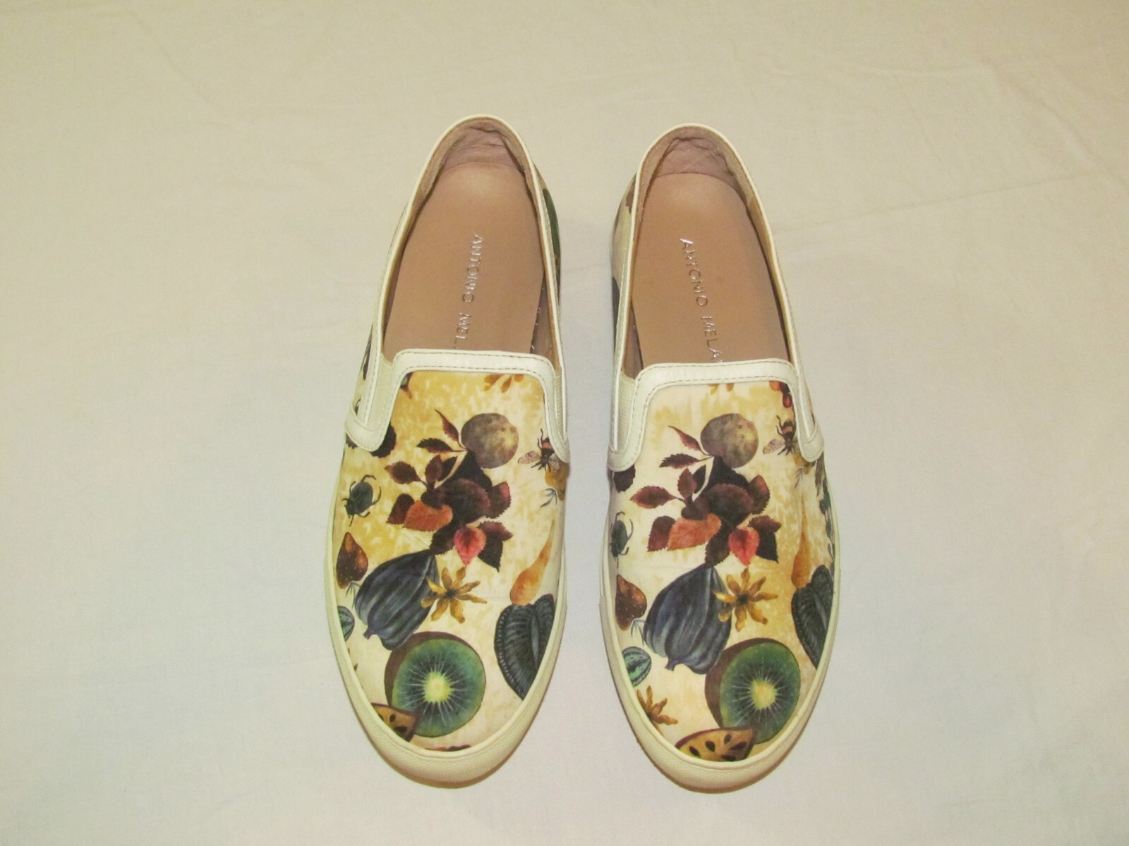 SAOLA Antonio Melani Calzino Donna Fruttato Tessuto Pelle Suola Artigianale Slip On Ballerine 7M