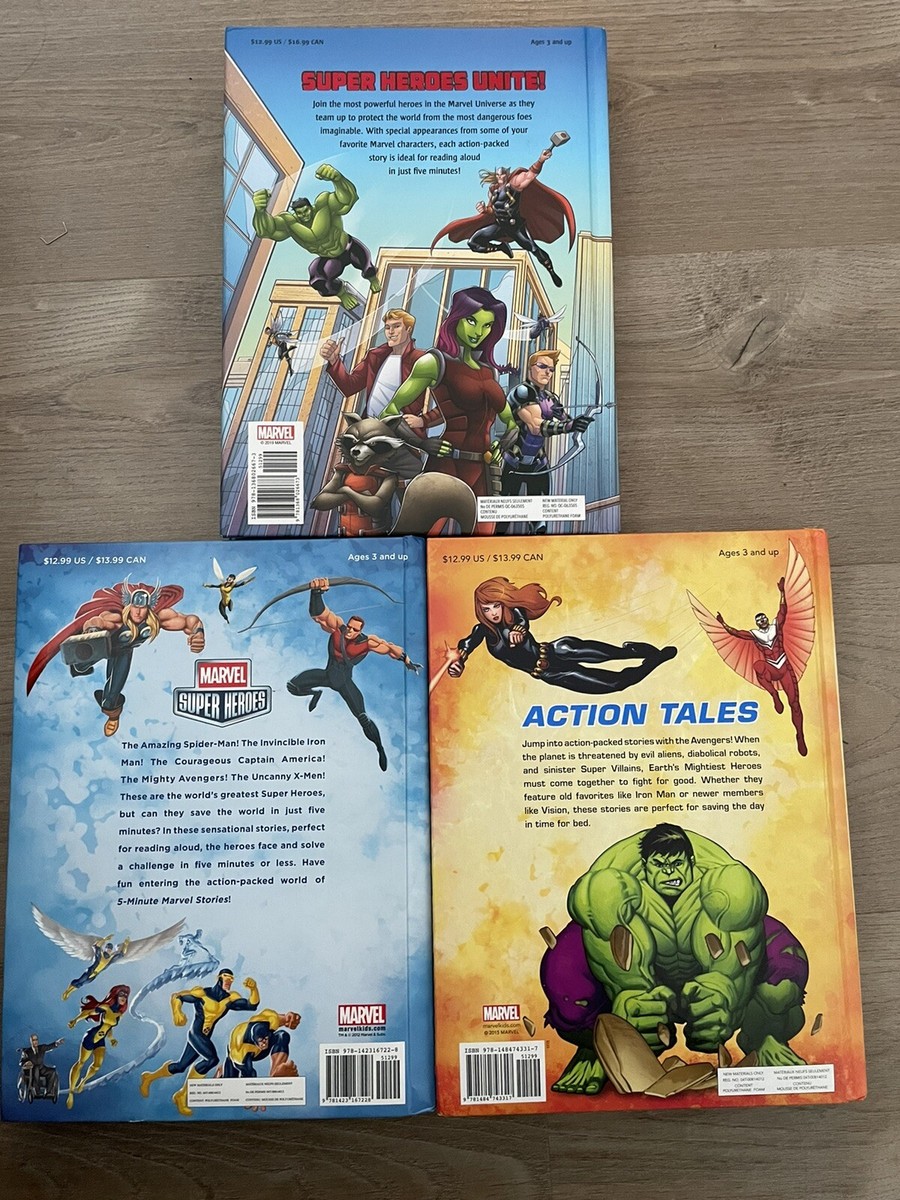 5-Minute Marvel & Avengers Stories Hardcover Lot Of Three (3