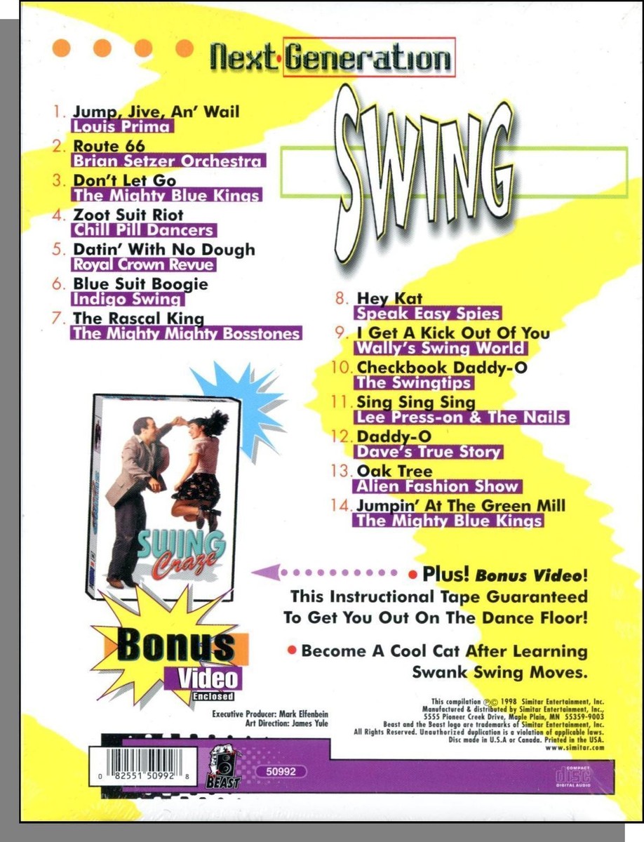 Next Generation Swing - New 1998 Swing Music CD + Bonus Learn to