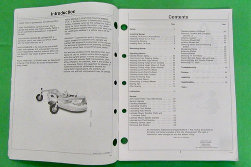 John Deere 72-Inch Direct Drive Side Discharge Mower Operators Manual OMM113012 - Picture 2 of 15