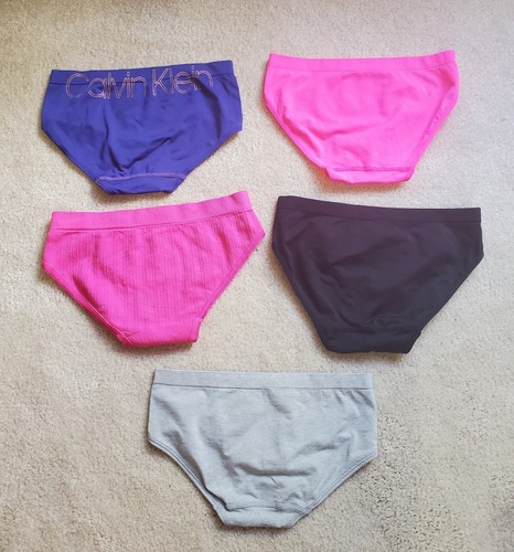 Lot of 5 Calvin Klein Jessica Simpson Girls Polyester Stretch Underwear Size S/M - Picture 2 of 7