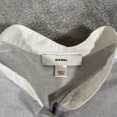 Diesel Blouse Womens Medium White Mati Long Sleeve Button Down Shirt - Picture 3 of 9