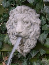 Wasserspeier Löwe Wandhänger Steinfigur Teich frostfester Steinguss