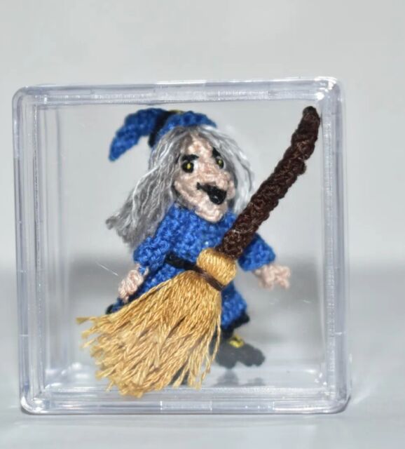 Handmade Miniature Ooak Artist Toy Halloween Witch Doll Toy Halloween Gift 1.4&#034