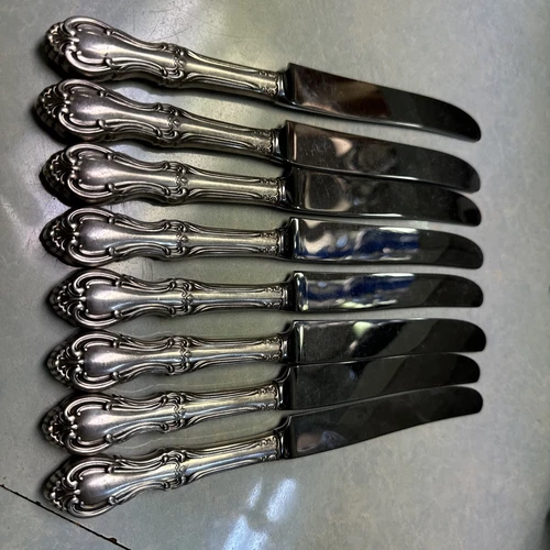 8 INTERNATIONAL STERLING 9 1/4" MODERN HOLLOW KNIFE(S) ~ JOAN OF ARC ~ NO MONO