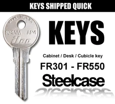 Steelcase Office furniture keys / Files and Cabinet Key / Series FR301 - FR550