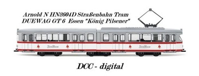 Arnold HN2604D - Tram / Straßenbahn DUEWAG GT6 - Essen König Pilsener - Neu/OVP
