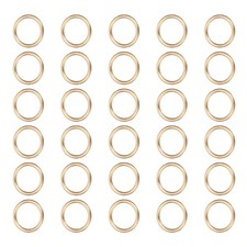 Metal O Rings 3/8" ID 0.08" Thick Black 30Pcs Round Ring