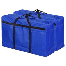 Storage bag with zippers, 2pcs 230L heavy folding capacity, blue