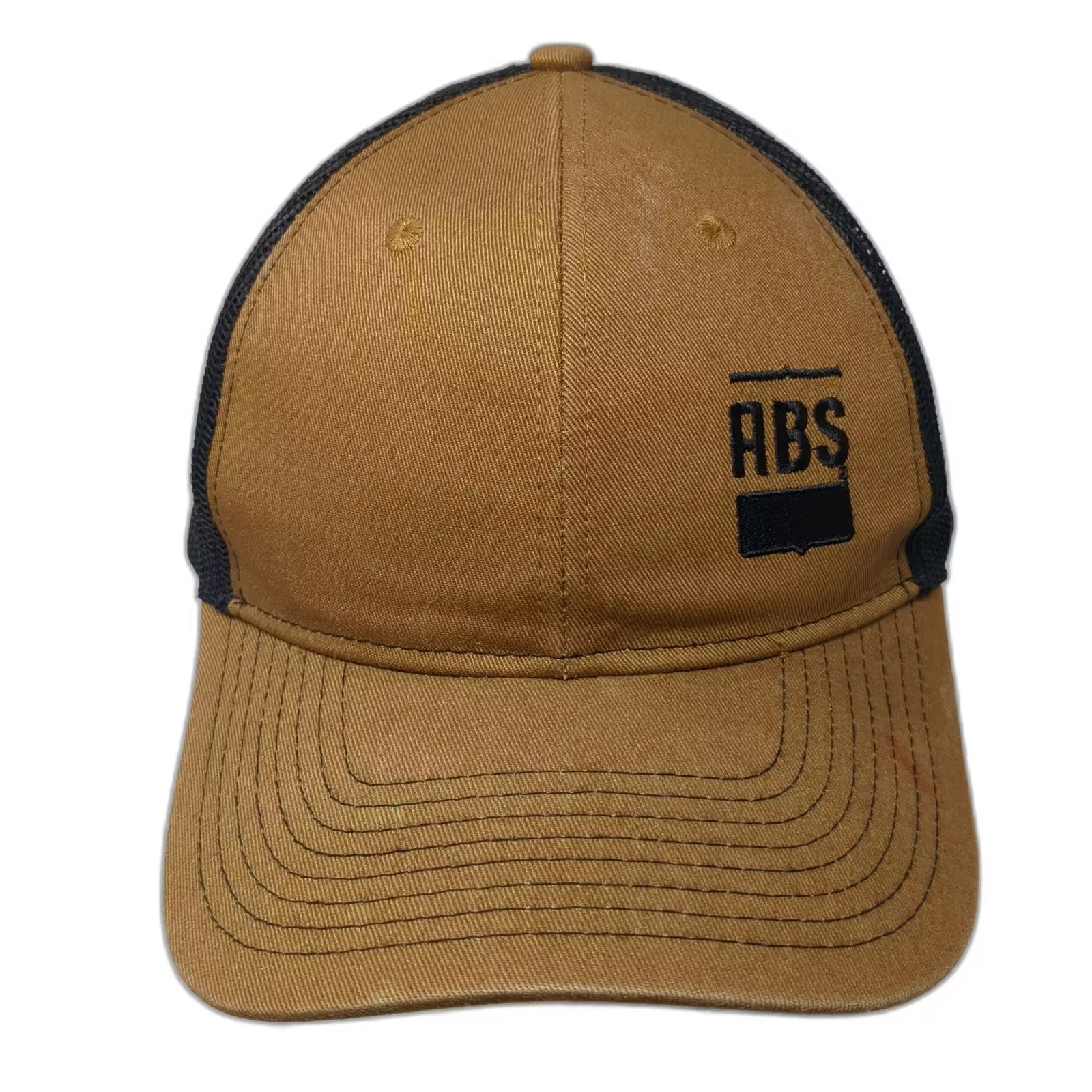 Port Authority Trucker Hat Brown Black ABS Embroidered Snapback Adjustable OS