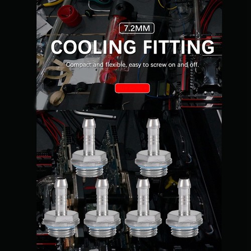 6 PCS Water Cooling Fitting With Hidden Silicone For Reservoir Connection - Afbeelding 18 van 23