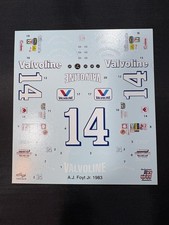 Salvinos Jr A.j. Foyt Jr. 1983 Valvoline 14 Nascar Decal Sheet 124 Scale Salvinos Jr A.j. Foyt Jr. 1983 Valvoline 14 Nascar Decal Sheet 124 Scale
