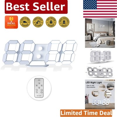 Multi-Functional 3D LED Desk Alarm Clock with Temperature & Snooze - Gift Ready