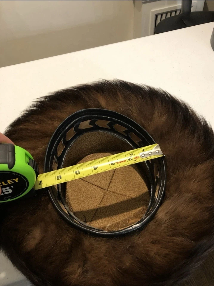 Sombrero de piel natural real hecho a mano jasídico Shtreimel - Excelente estado con CAJA Foto 4 de 4