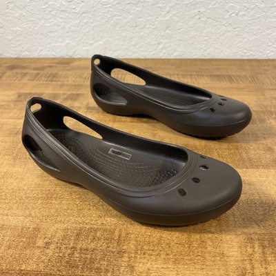 Crocs Women's 6 Kadee Ballet Flats Slingback Slip-On Cutout Closed Toe