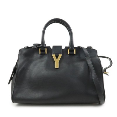 SAINT LAURENT PARIS Petit Cabas Y-Line 2Way Bag Hand Bag 311210 Auth Used F/S