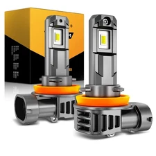 AUXBEAM H11 LED Headlight Bulbs Conversion Kits Low Beam 6500K Extremely White
