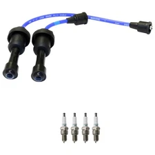 NGK Wire Set And Denso 4 Iridium Power Spark Plugs Kit for Optima Sonata 2.4L L4