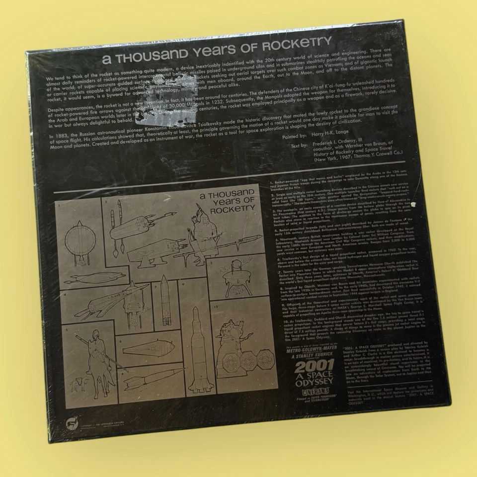 VTG SPRINGBOK PUZZLE 2001 Space Odyssey " A THOUSAND YEARS OF ROCKETRY" | NEW - Image 2 of 4