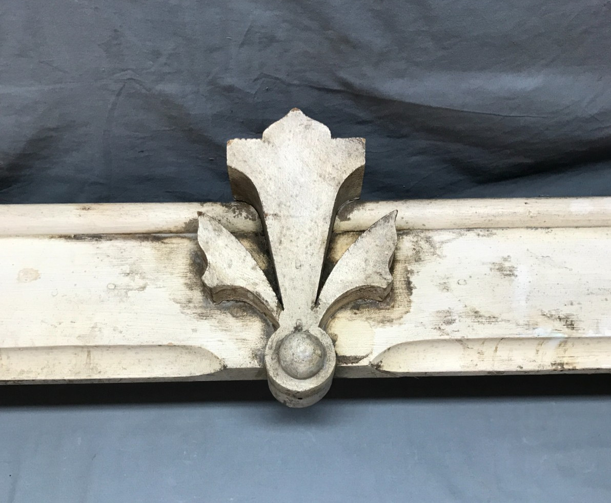 Antique VTG Interior 47" Victorian Window Top Wood Valance Pediment Old 1514-25B