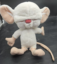 Brain Animaniacs Pinky  The Brain 10" Plush Stuffed Animal Warner Bros Vtg 1998