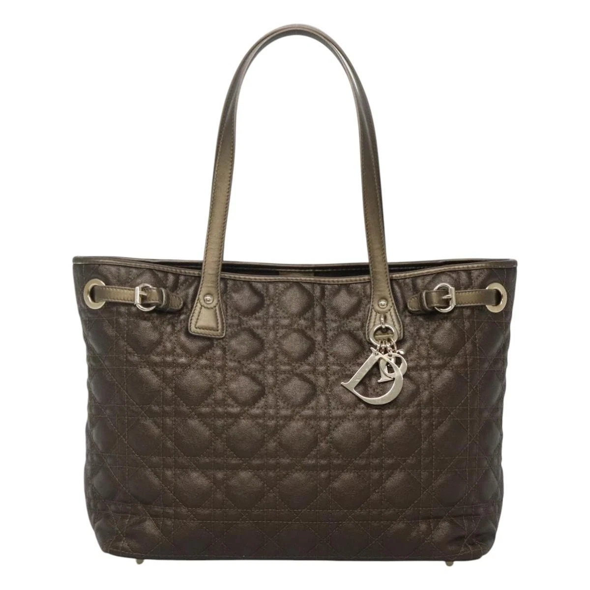 Sac à bandoulière Dior Panarea en toile marron authentique