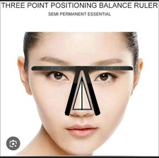 Eyebrow Balance Ruler Stencil Tool for Precision Symmetry Makeup and Shaping