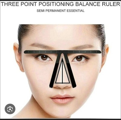 Eyebrow Balance Ruler Stencil Tool for Precision Symmetry Makeup and Shaping
