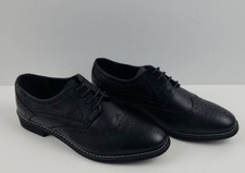Bruno Marc Mens Oxford Dress Shoes Size 10 Black Classic Casual Lace-Up