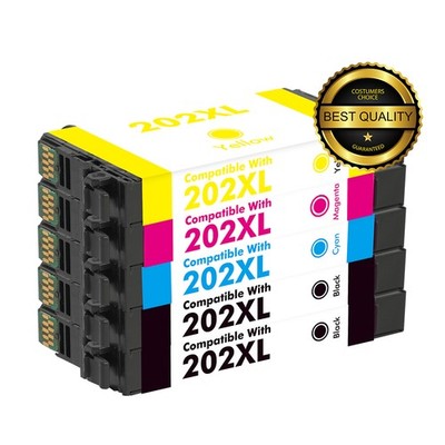 5PK 202XL Ink Cartridges for Epson WorkForce XP-5100 WF-2860 printer T202XL Ink
