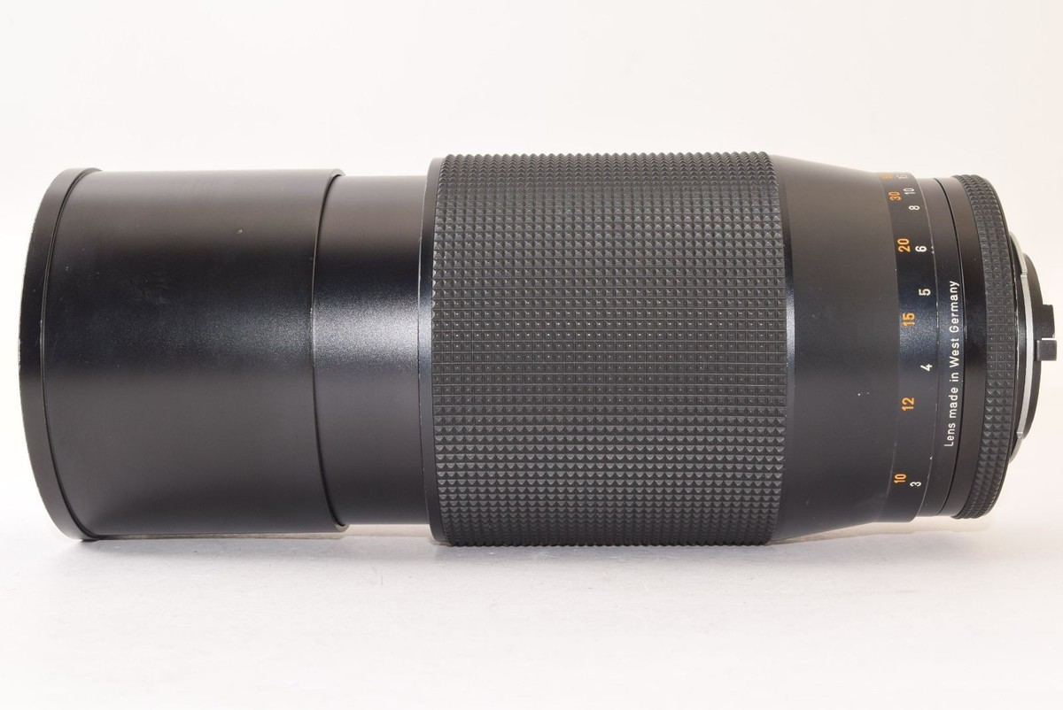 CONTAX Tele Tessar 200mm F3 5 AEG Lens Built In Hood Used