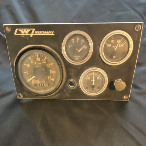 WESTERBEKE GAUGE CLUSTER VINTAGE PARTS TACH OIL TEMP AMPS