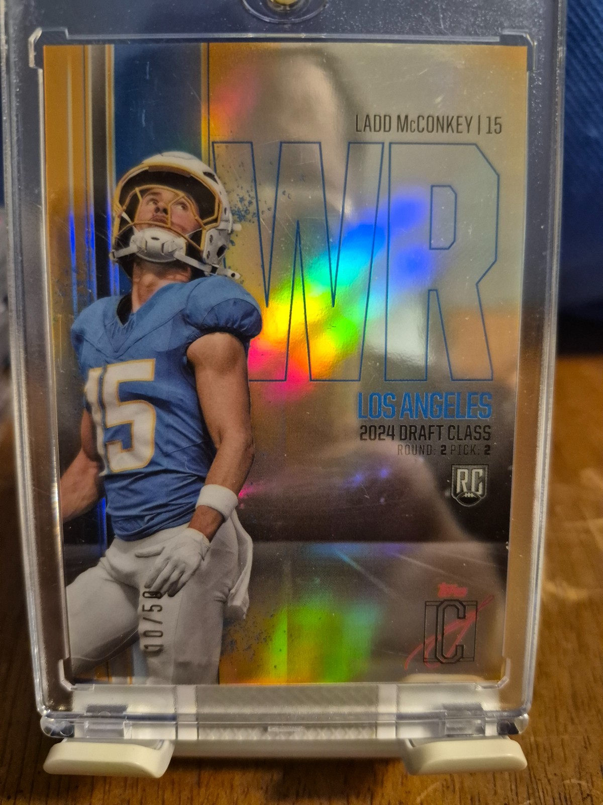 2024 Topps Signature Class Football RC LADD MCCONKEY /50 Chargers #135