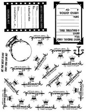 Unmounted Rubber Stamp Plate, Unmounted/Uncut Pink Rubber Stamps