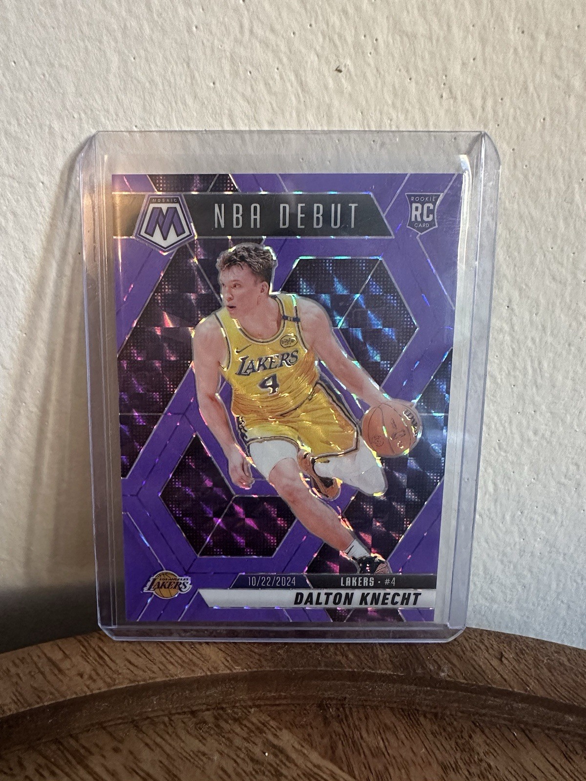 2024-25 Mosaic Dalton Knecht NBA DEBUT #264 Purple Fluorescent /249