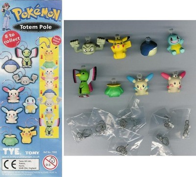 Set 8 Mini Figuren Pokemon Totem Originale Tomy Gashapon Pikachu Squirtle