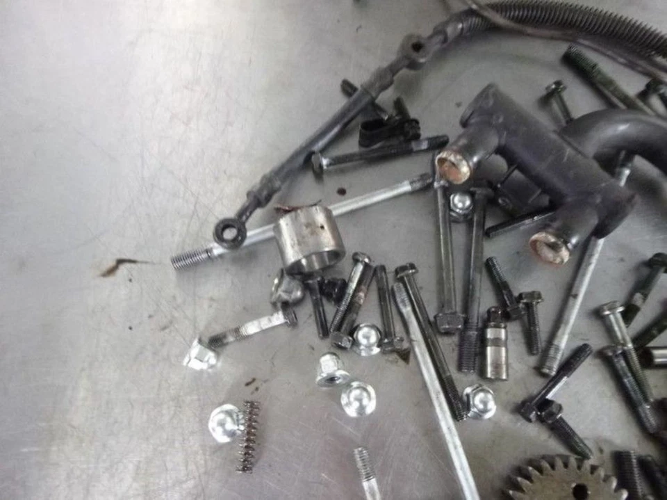 89 Kawasaki ZX6 Engine Motor Bolt Hardware Etc Kit - Image 4 of 4