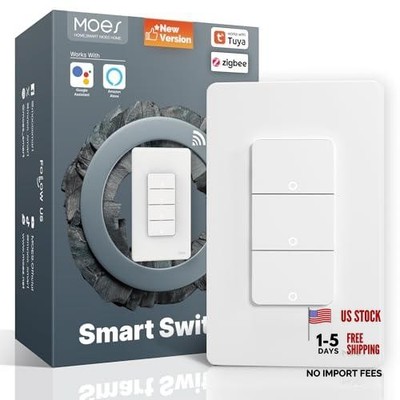 2nd Generation Zigbee Smart Switches 3 3 Gang Switch 2nd Generation White